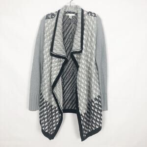 Kaisely Wool Blend Open Front Waterfall Cardigan Size Medium